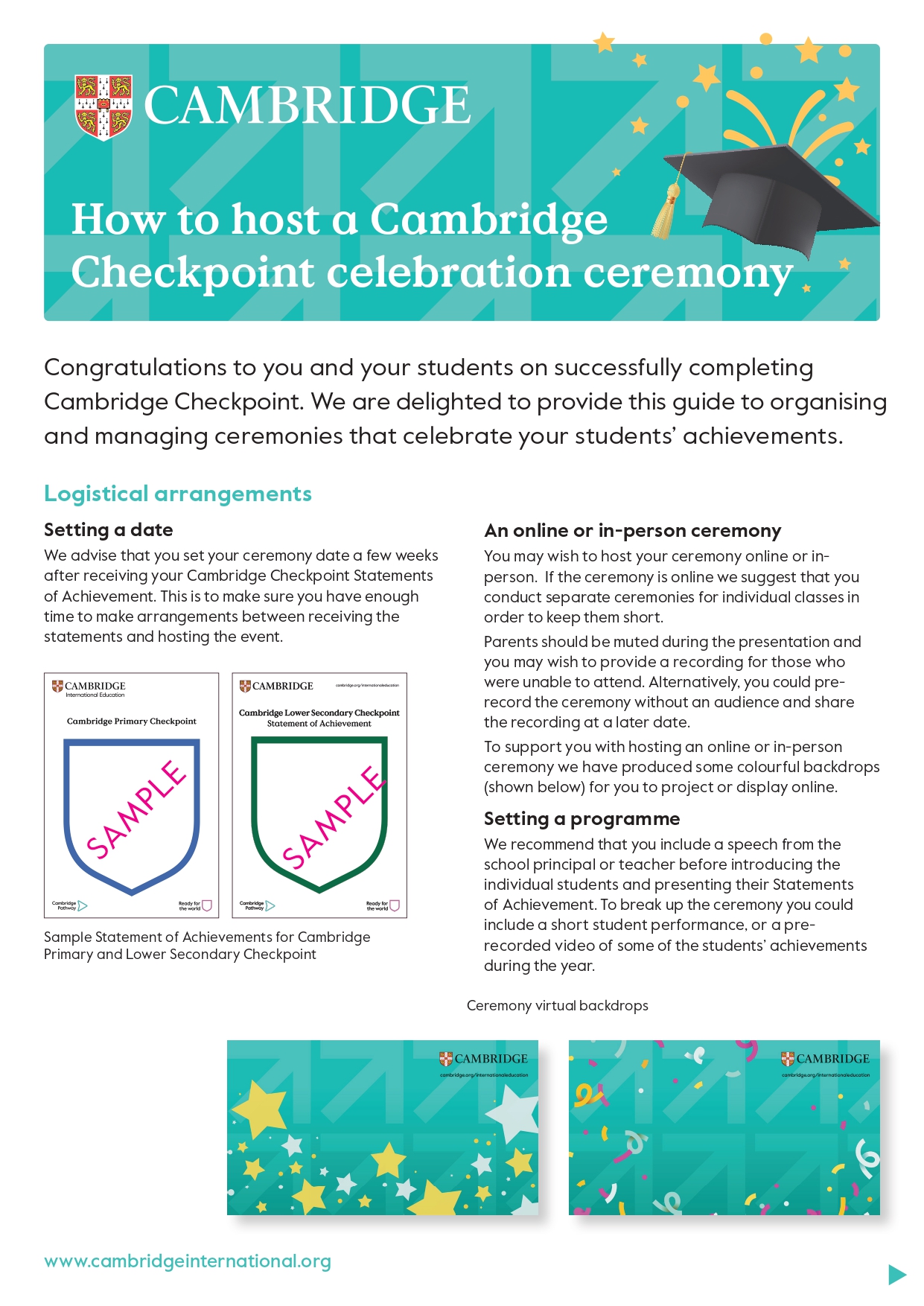 Cambridge Lower Secondary Checkpoinr Graduation guide front cover