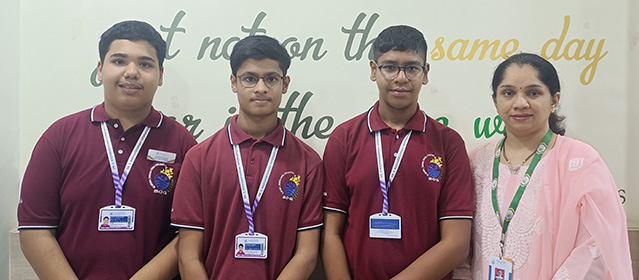 team of three from Dr. S. Radhakrishnan International School